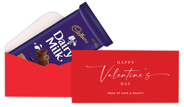 Only Red Valentine's Day Cadbury Bar Box (Box Only)