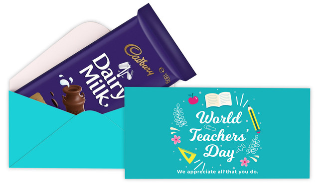 Fun Teachers Day Cadbury Bar Box (Box Only)