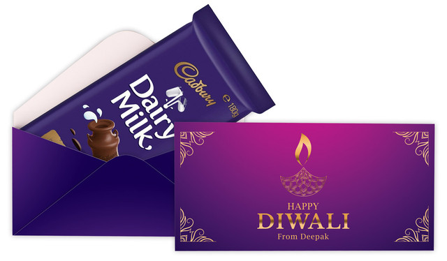 Purple Diwali Cadbury Bar Box (Box Only)
