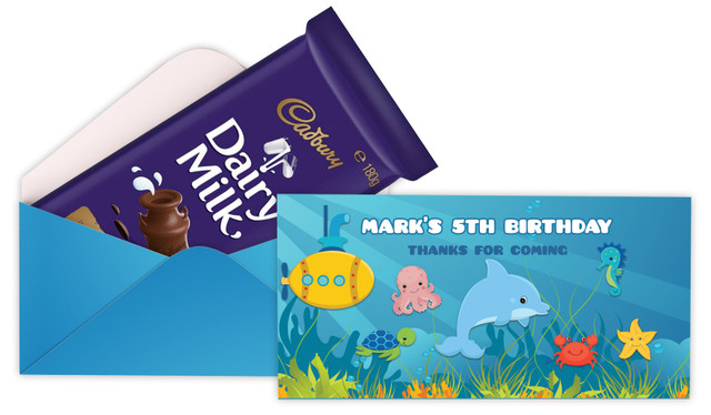 Under The Sea Personalised Birthday Cadbury Bar Box
