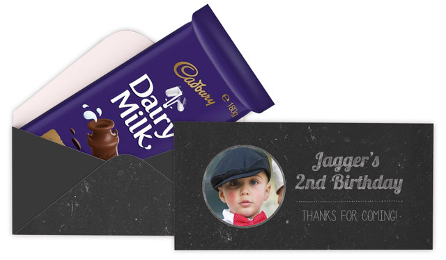 Chalkboard Photo Personalised Birthday Cadbury Bar Box (Box Only)