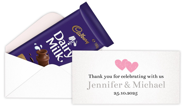 Flowing Words On Canvas Engagement Cadbury Bar Box (Box Only)