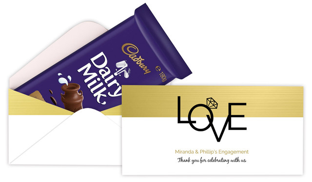 Love Letters Engagement Personalised Cadbury Bar Box (Box Only)