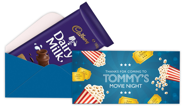 Movie Night Personalised Cadbury Bar Box (Box Only)