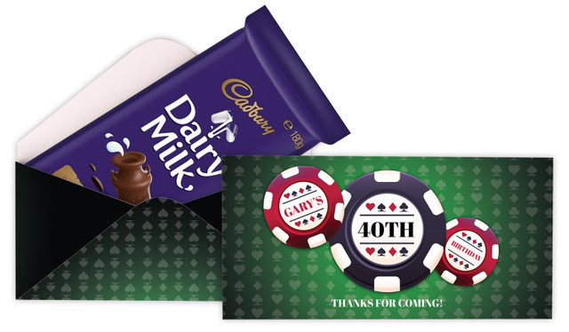 Poker Night Personalised Cadbury Bar Box (Box Only)