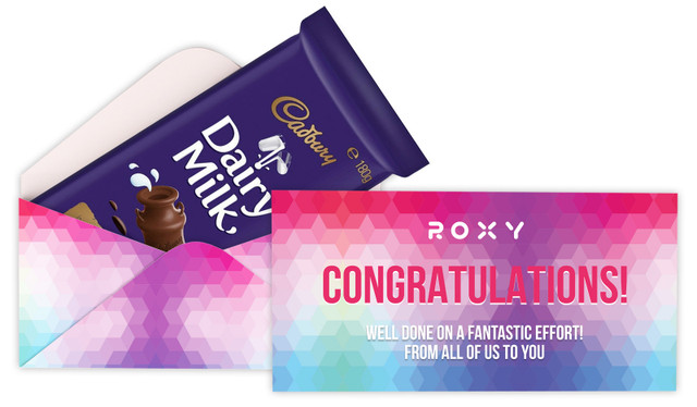 Geometric Congratulations Personalised Cadbury Bar Box (Box Only)