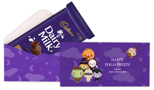 Cute Creatures Personalised Halloween Cadbury Bar Box (Box Only)
