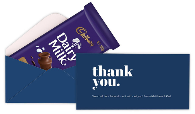 Bold Thank You Cadbury Bar Box (Box Only)