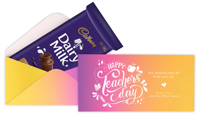 Gradient Teachers Day Cadbury Bar Box (Box Only)
