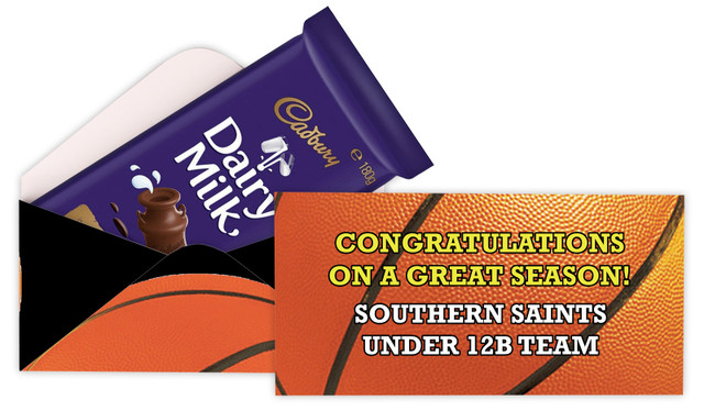 Basketball Personalised Cadbury Bar Box (Box Only)