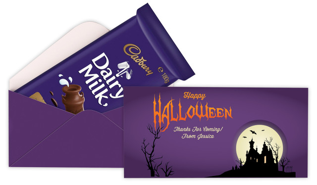 Creepy House Halloween Personalised Cadbury Bar Box (Box Only)