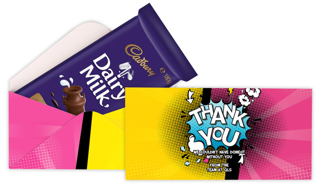 Fun Sunburst Thank You Cadbury Bar Box (Box Only)