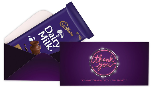 Neon Sign Thank You Cadbury Bar Box (Box Only)