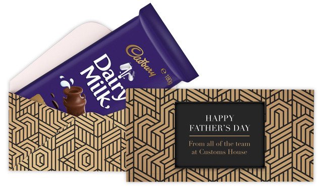 Deco Fathers Day Custom Cadbury Bar Box (Box Only)