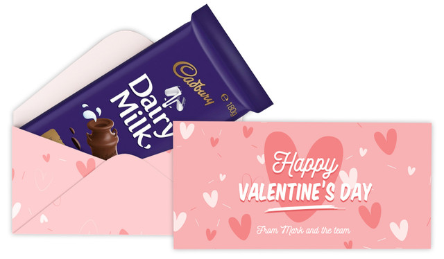 Fun Hearts Personalised Valentine's Day Cadbury Bar Box (Box Only)