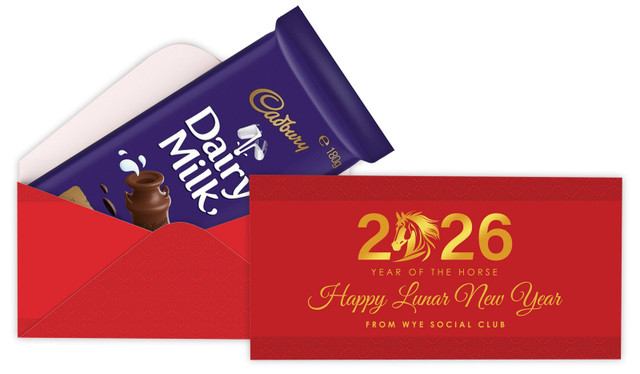 Contemporary Year Chinese New Year Personalised Cadbury Bar Box