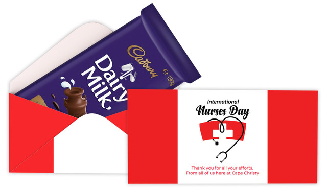 Nurses Hat International Nurses Day Personalised Cadbury Bar Box (Box Only)