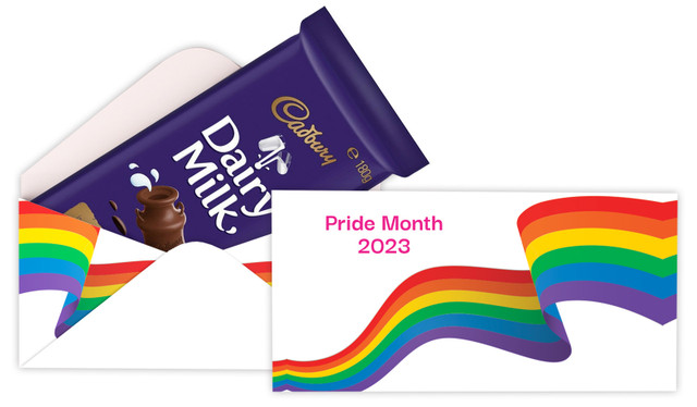 Waving Rainbow Pride Personalised Cadbury Bar Box (Box Only)