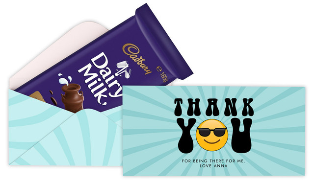 Emoji Thank You Cadbury Bar Box (Box Only)