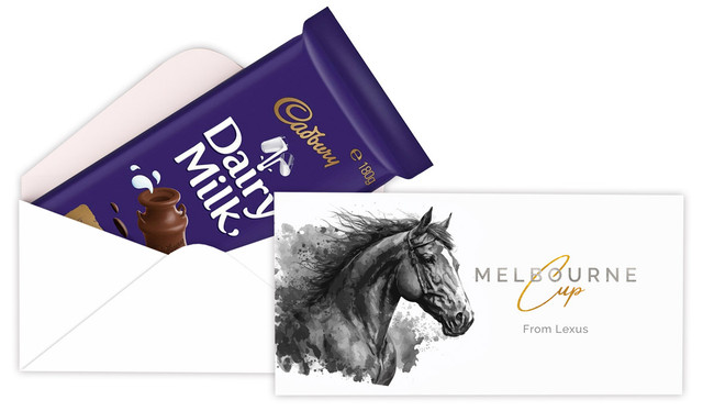 Dark Horse Melbourne Cup Horse Racing Cadbury Bar Box (Box Only)