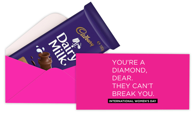 Diamond Personalised International Womens Day Cadbury Bar Box (Box Only)