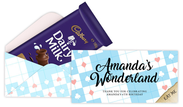 Alice In Wonderland Personalised Cadbury Bar Box