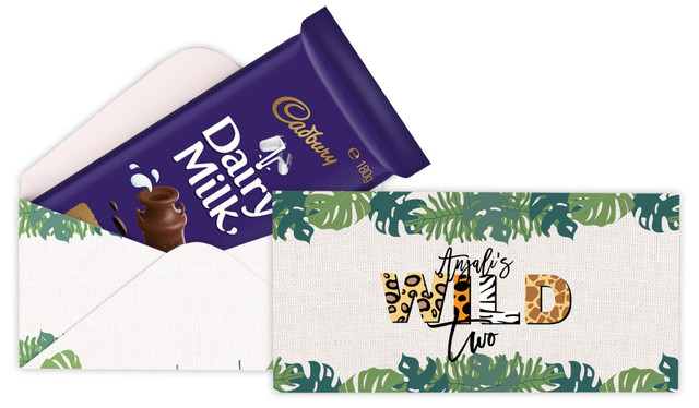 Wild One Birthday Party Personalised Cadbury Bar Box