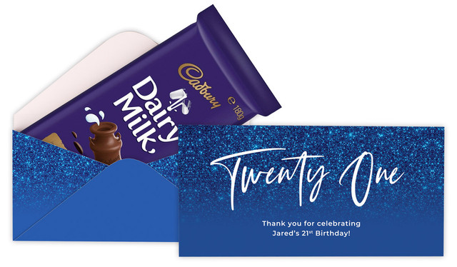 21st Birthday Personalised Cadbury Bar Box (Box Only)