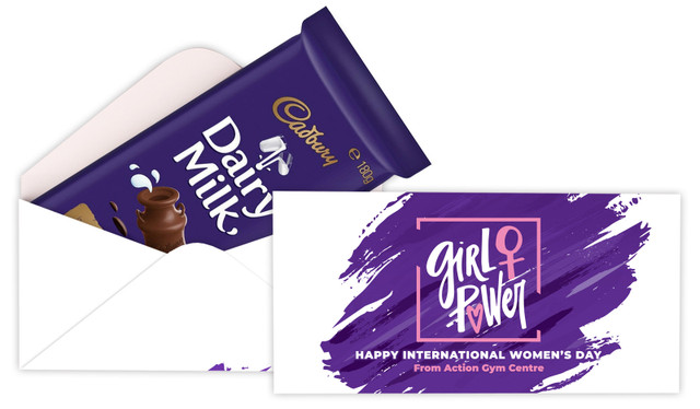 Girl Power Personalised Womens Day Cadbury Bar Box (Box Only)