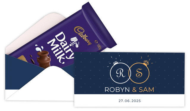 Diamond Ring Personalised Cadbury Bar Box (Box Only)