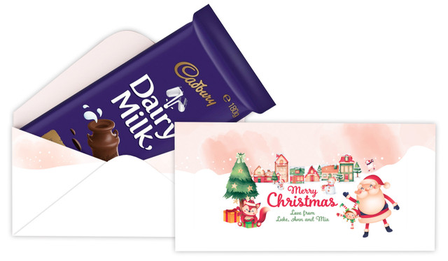 Christmas Village Custom Cadbury Bar Box