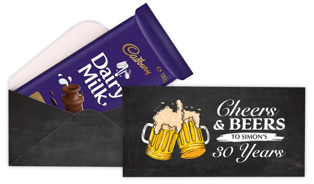 Cheers And Beers Personalised Cadbury Bar Box (Box Only)