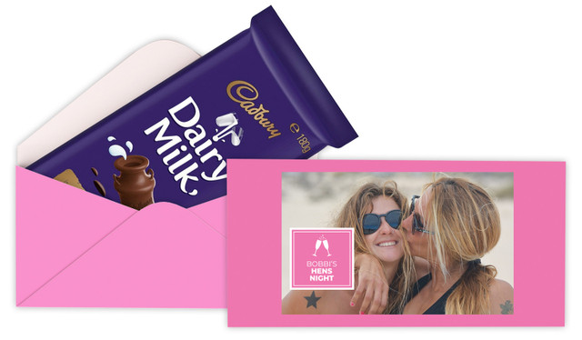 A Photo With Right Box Hens Night Personalised Cadbury Bar Box (Box Only)