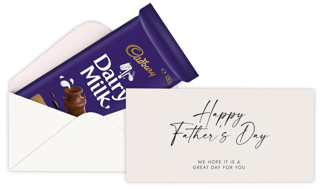 Natural Fathers Day Custom Cadbury Bar Box