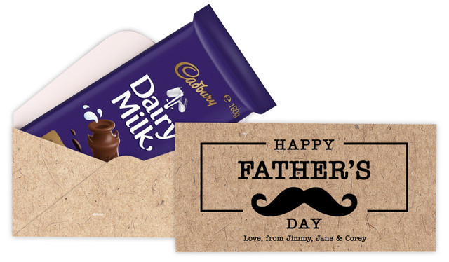 Kraft Moustache Father's Day Personalised Cadbury Bar Box