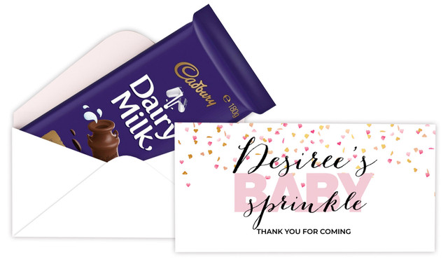 Sprinkle Confetti Baby Shower Cadbury Bar Box (Box Only)