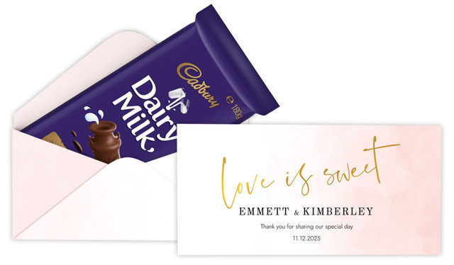 Love Is Sweet Personalised Cadbury Bar Box (Box Only)