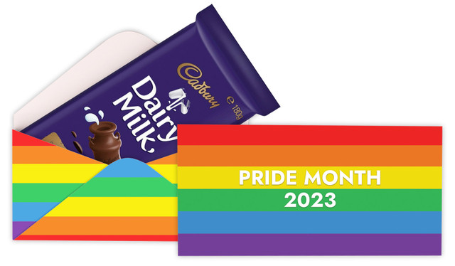 Simple Flag Pride Personalised Cadbury Bar Box (Box Only)
