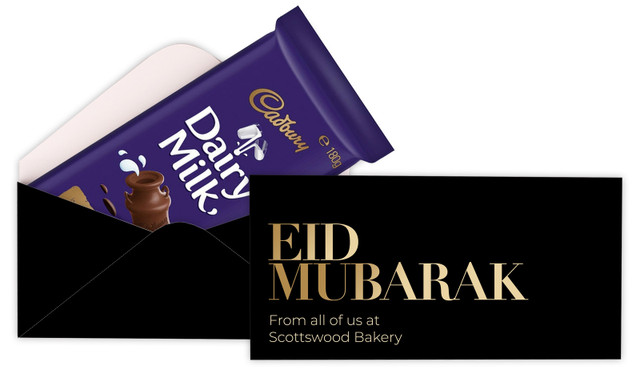Black Personalised Cadbury Bar Box