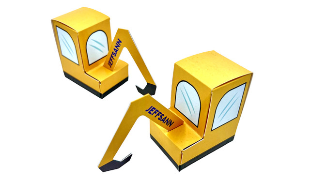 Branded Digger Excavator Box 7.5cm