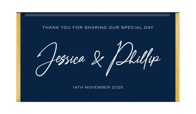 Large Names On Blue Personalised Chocolate Bar