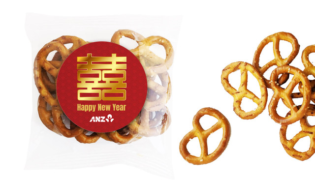 Double Happiness Chinese New Year Custom Pretzel Bags