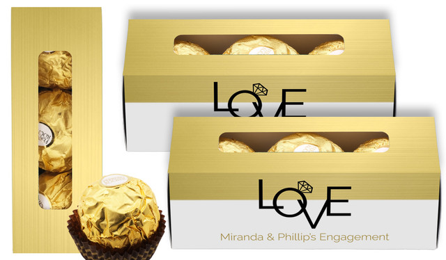 Love Letters Engagement Personalised Ferrero Rocher Gift Box