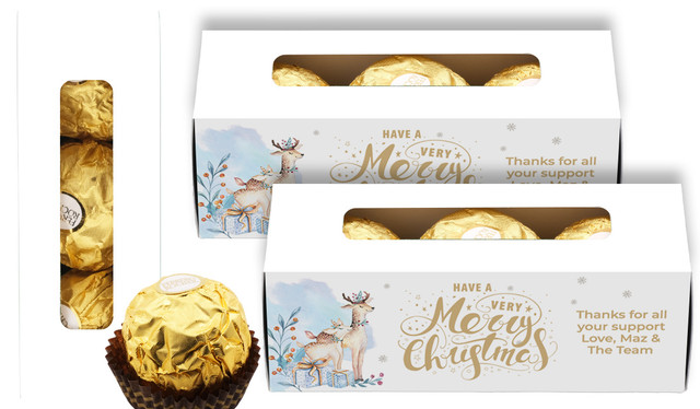 Deer Watercolour Custom Christmas Ferrero Rocher Gift Box