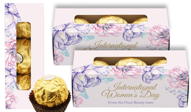 Lilac Personalised Womens Day Ferrero Rocher Gift Box