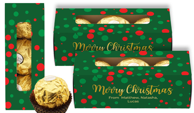 Xmas Dots Christmas Custom Ferrero Rocher Gift Box