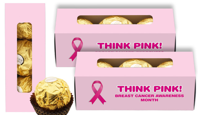 Pink Ribbon Cancer Awareness Custom Ferrero Rocher Gift Box