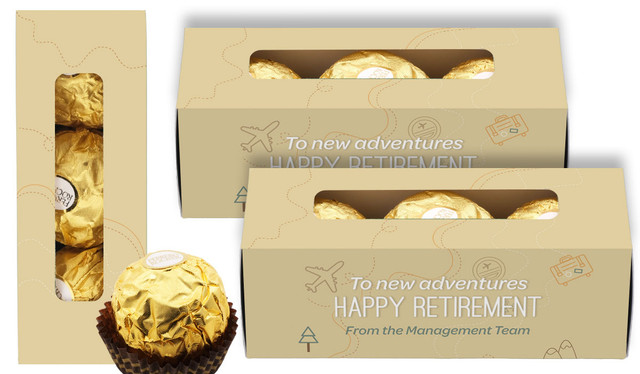 Travel Map Retirement Personalised Ferrero Rocher Gift Box
