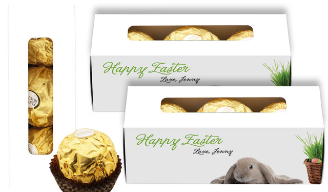 Floppy Eared Bunny Personalised Easter Ferrero Rocher Gift Box