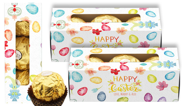 Watercolour Eggs Personalised Easter Ferrero Rocher Gift Box